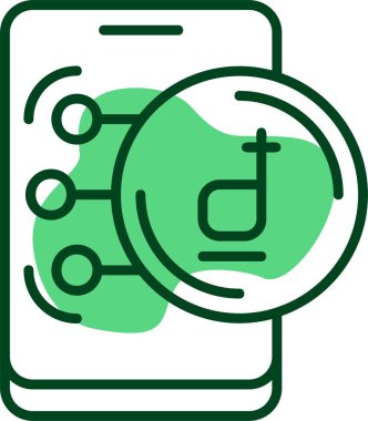 Vietnamca Dong Web ikon vektör illüstrasyonu