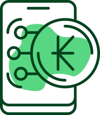 Lao Kip web simgesi vektör illüstrasyonu