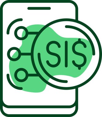 Solomon Adaları Dolar Web ikonu vektör illüstrasyonu