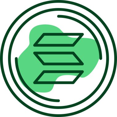 Solana web simgesi vektör illüstrasyonu