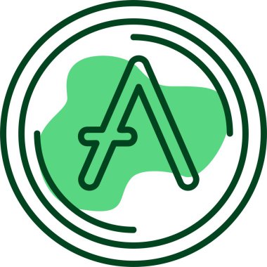 Aave ağ simgesi vektör illüstrasyonu