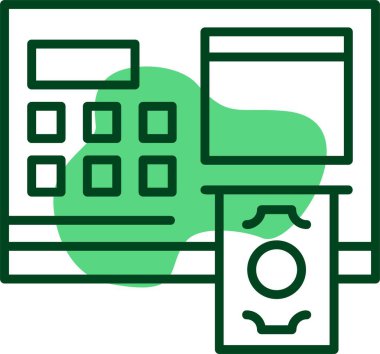 atm web simgesi vektör illüstrasyonu