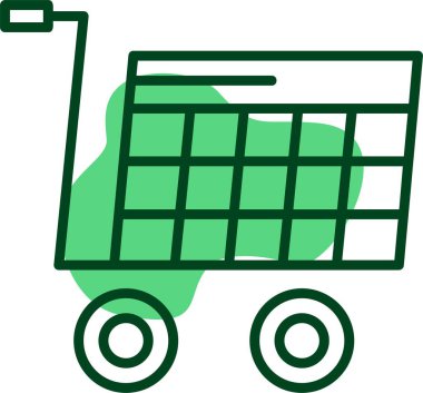 Alışveriş arabası web simgesi vektör illüstrasyonu