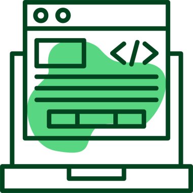 Web simgesi vektör illüstrasyonu programlanıyor