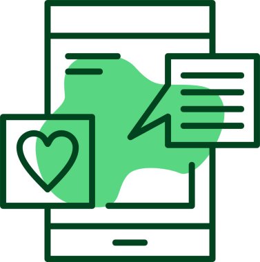 Sosyal Ortam web simgesi vektör illüstrasyonu