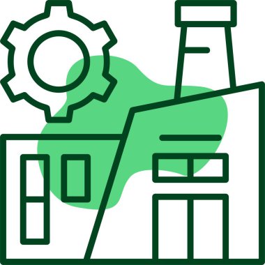 Fabrika web simge vektör çizim