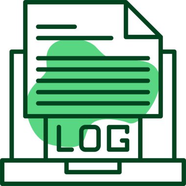 Günlük Kaydı web simgesi vektör illüstrasyonu