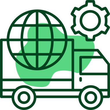 Lojistik web simgesi vektör illüstrasyonu