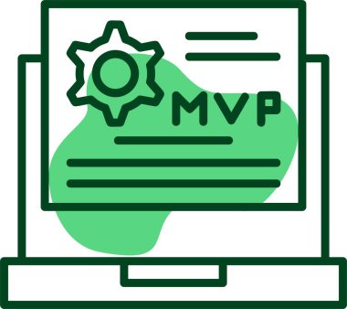 MVP web simgesi vektör illüstrasyonu