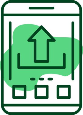 Web simge vektör çizim upload