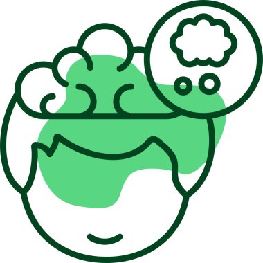 düşünce web simgesi vektör illüstrasyonu