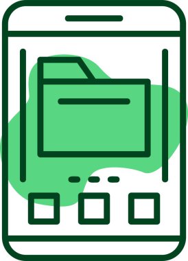  Klasör web simge vektör çizim
