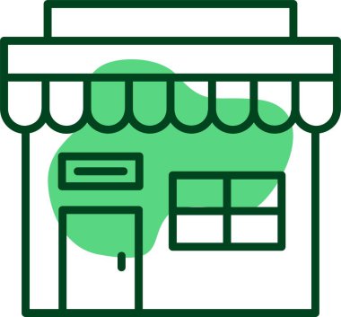 Depo önü web simgesi vektör illüstrasyonu