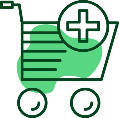 Cart web simgesi vektör illüstrasyonuna ekle