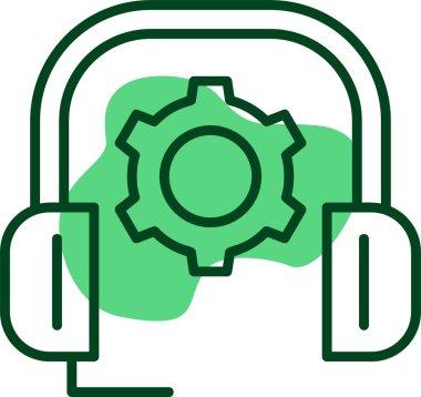 Müşteri Desteği Web simgesi vektör illüstrasyonu