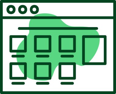 E-ticaret Web Sitesi Web simgesi vektör illüstrasyonu