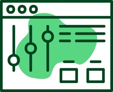 filtre ağ simgesi vektör illüstrasyonu