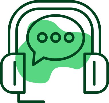 Sohbet Desteği Web simgesi vektör çizimi