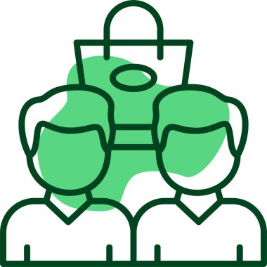 Alışveriş Topluluğu Web simgesi vektör illüstrasyonu