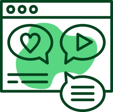 Sosyal Medya Entegrasyonu web simgesi vektör illüstrasyonu