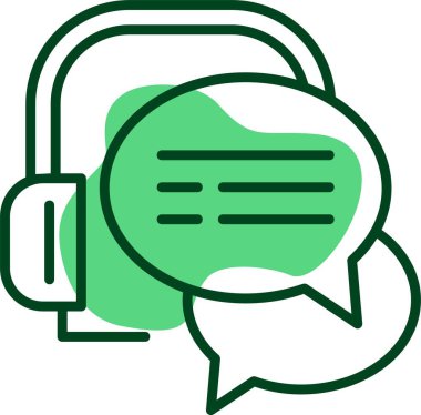 Canlı Sohbet web simgesi vektör illüstrasyonu