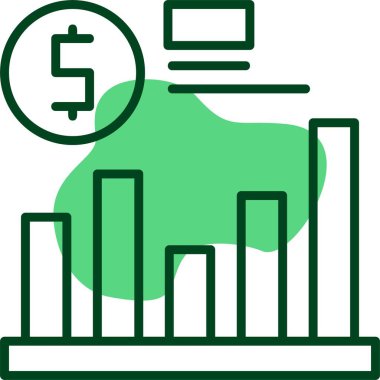 Finans grafiği web simgesi vektör çizimi
