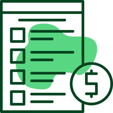 Bütçe web simgesi vektör illüstrasyonu