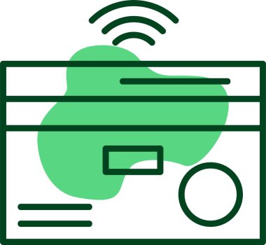 Temassız ödeme web simgesi vektör illüstrasyonu
