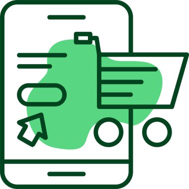 çevrimiçi alışveriş web simgesi vektör çizimi