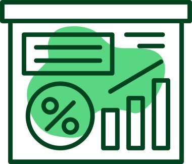 Faiz oranları web simgesi vektör illüstrasyonu