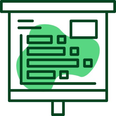 Yatay Çubuklar web simgesi çizimini gösteriyor