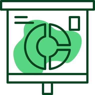 İşaretli Donut Çizelgesi Web simgesi vektör çizimi