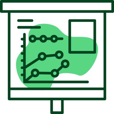 Çoklu Trend Çizelgesi Web ikonu vektör çizimi