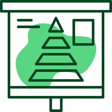Piramit Grafik ağ ikonu vektör çizimi
