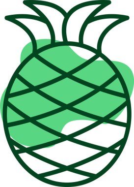 ananas ağ ikonu vektör illüstrasyonu