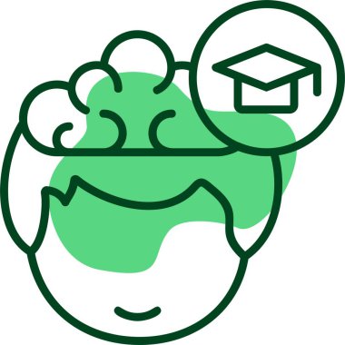 Mortarboard web simgesi vektör illüstrasyonu