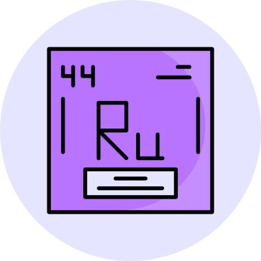 Rutenyum web simgesi vektör illüstrasyonu