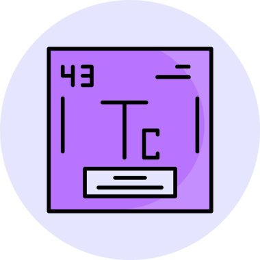 Technetium web icon vector illustration clipart