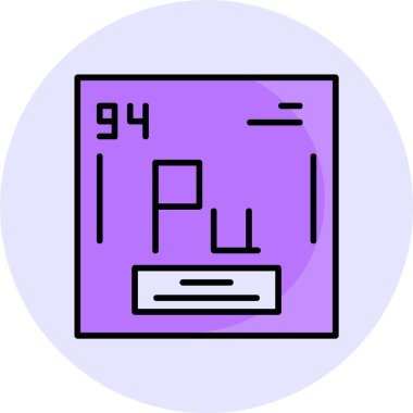 Plütonyum ağ ikonu vektör çizimi