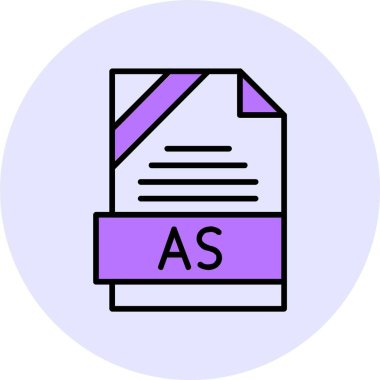 AS web simgesi vektör illüstrasyonu