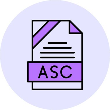 ASC web simgesi vektör illüstrasyonu
