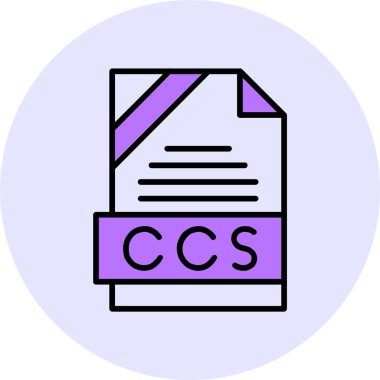 CCS web simgesi vektör illüstrasyonu