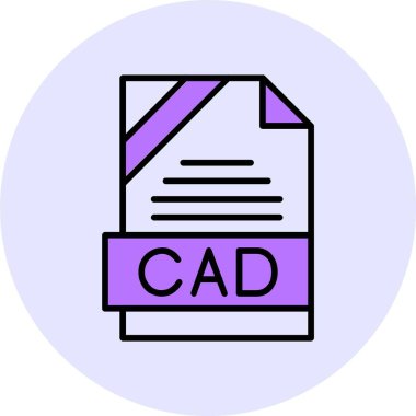 CAD web simgesi vektör illüstrasyonu