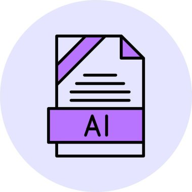 ai web simgesi vektör illüstrasyonu