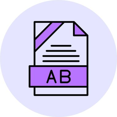 AB web simgesi vektör illüstrasyonu