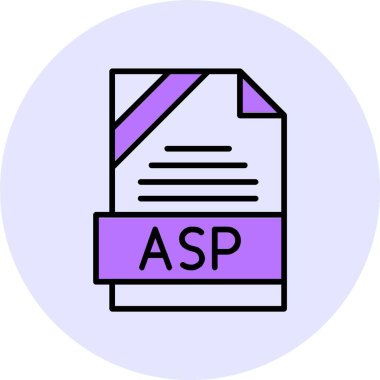 ASP web simgesi vektör illüstrasyonu