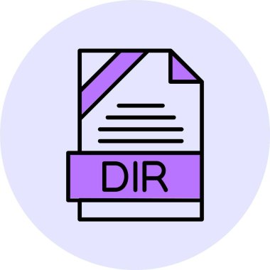 DIR web simgesi vektör illüstrasyonu