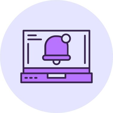 Bildirimler web simgesi vektör illüstrasyonu
