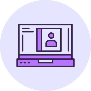 Kişi web simgesi vektör illüstrasyonu