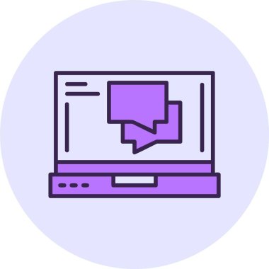 Sohbet web simgesi vektör illüstrasyonu